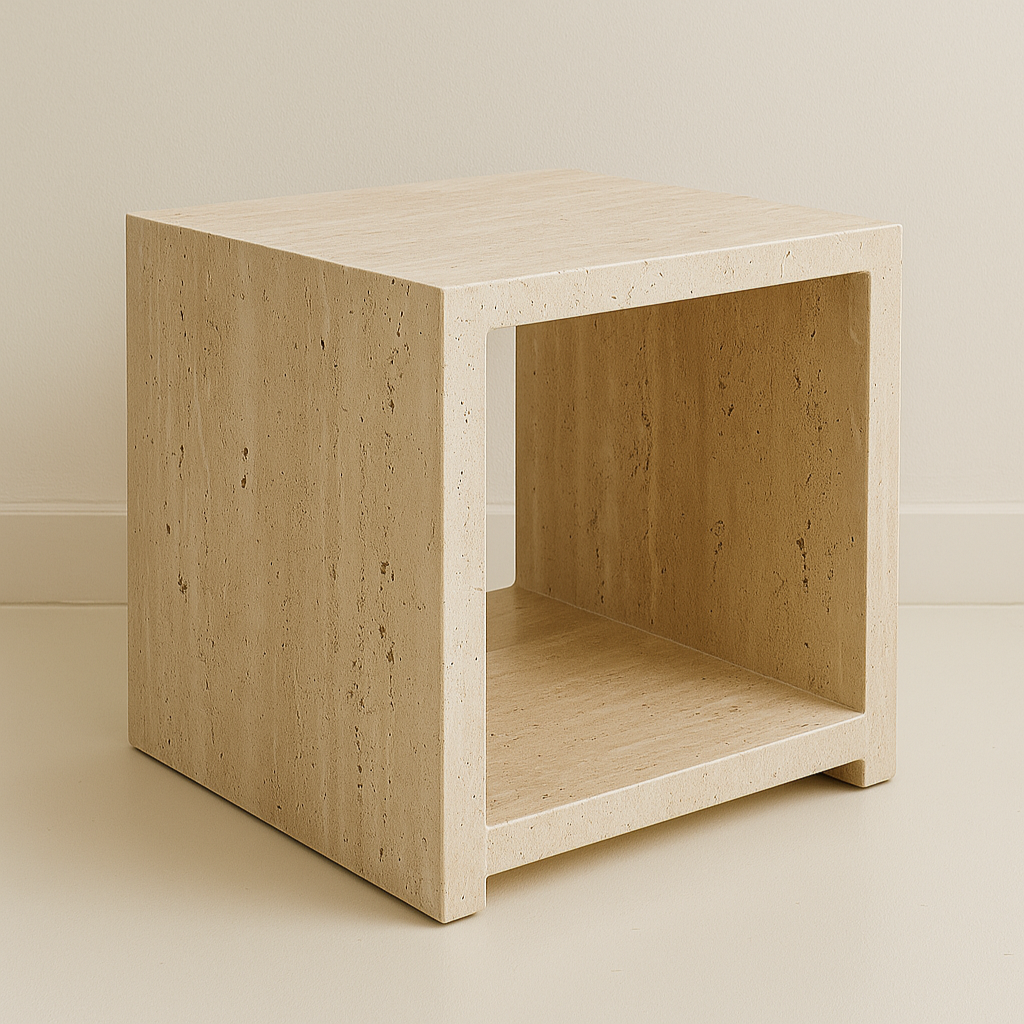 Table d'appoint en Travertin YUMI