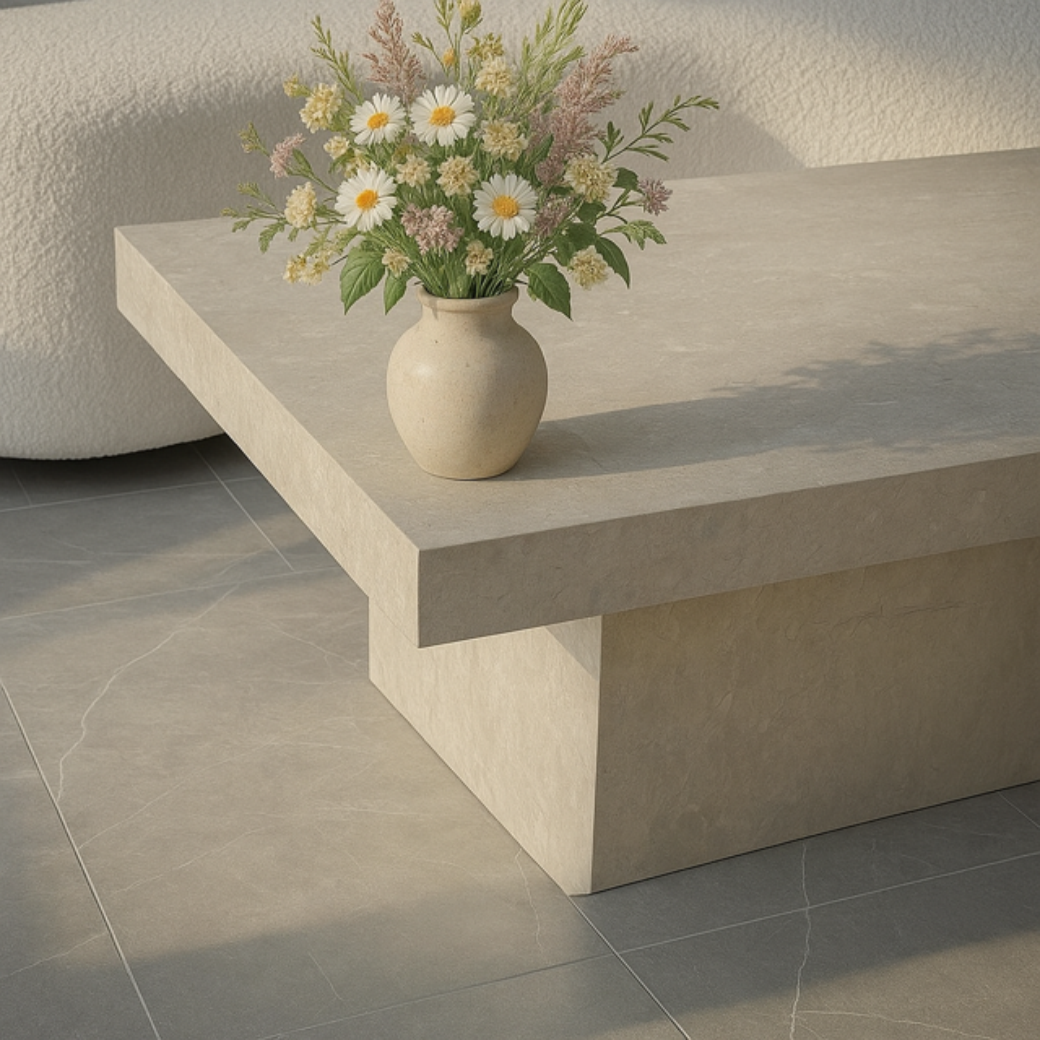 Table basse en Travertin Emilie