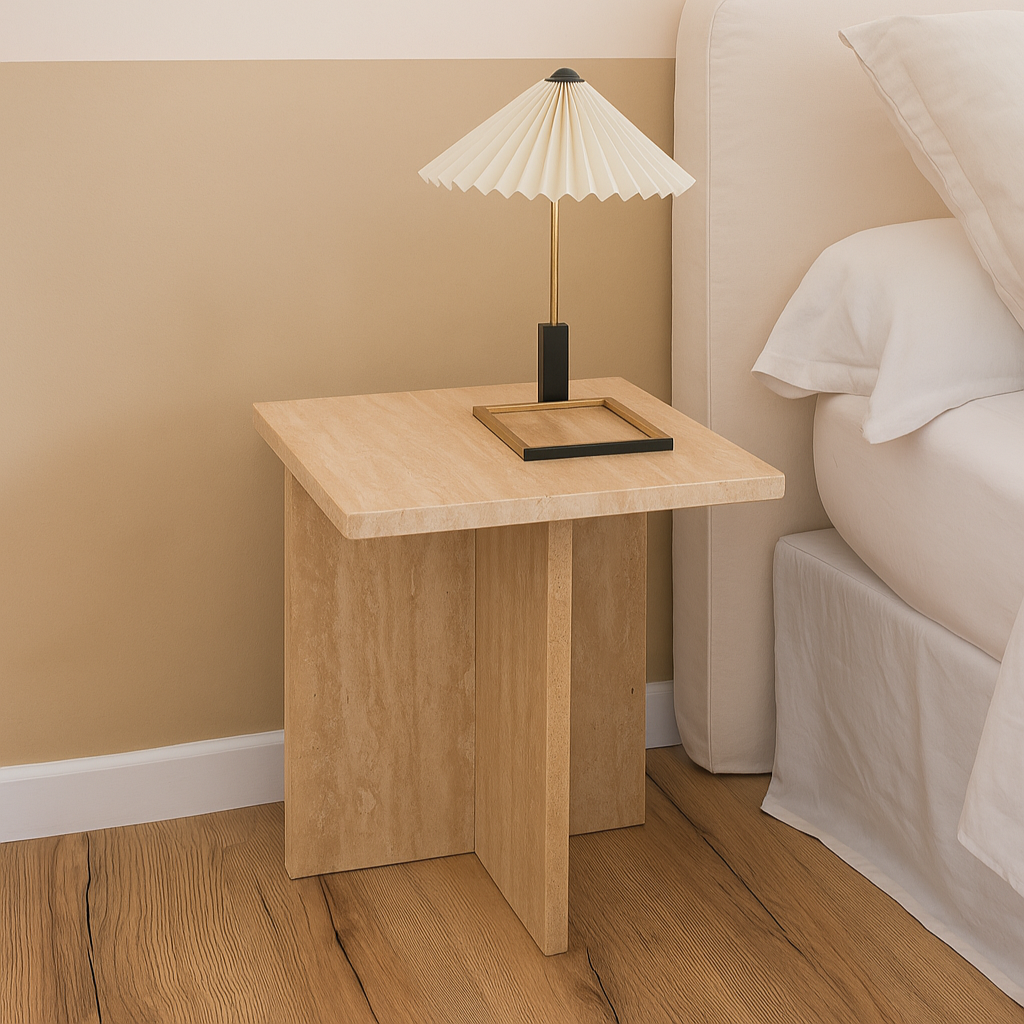 Table d'appoint en Travertin LEYNA